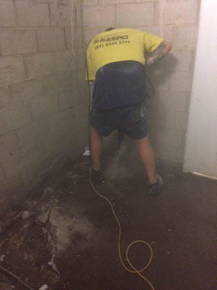 Cold room being demolished in Noosa by demolitions team at Subzero Projects