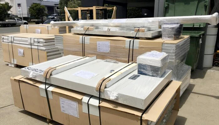 Two flat packed DIY cold rooms by Subzero Projects being shipped to customers